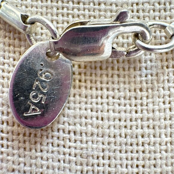 VTG Solid Sterling Silver 925 Mother Heart Pendant Necklace Size 18" Length - Picture 8 of 14